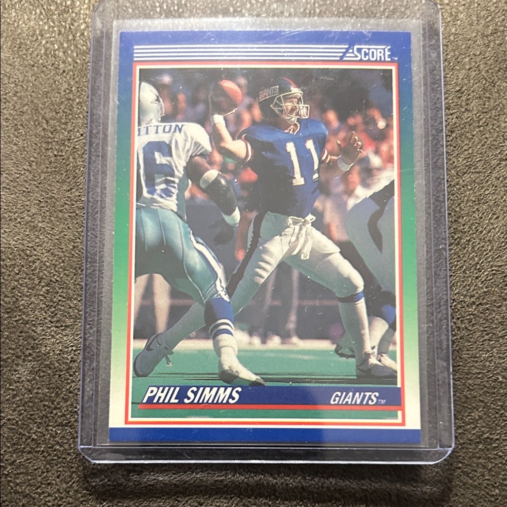 Phil Simms New York Giants Score 1990 Football Card